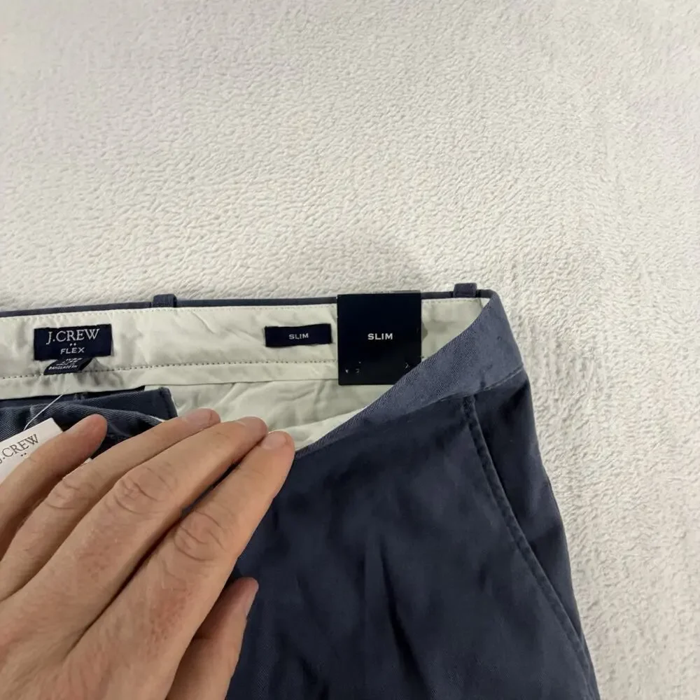 J Crew Men’s Flex Slim Fit Pants Navy 33x32